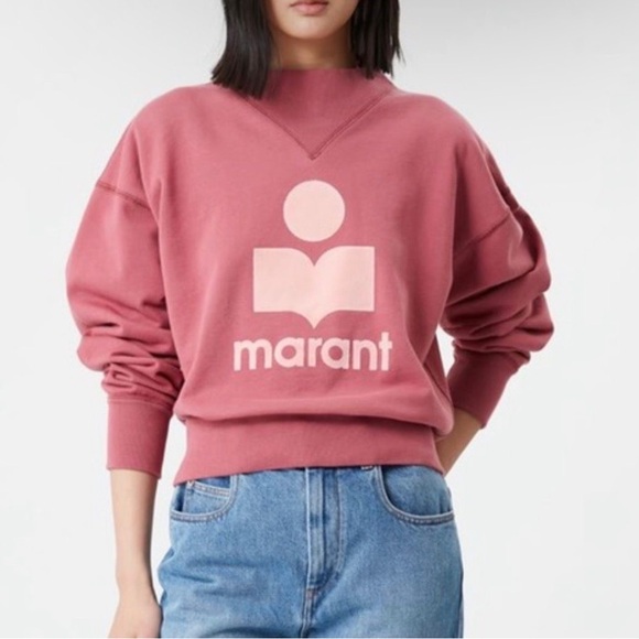 Isabel Marant Sweaters - Isabel Marant Etoile Pink Logo Sweatshirt in rosewood pink size 34/XS